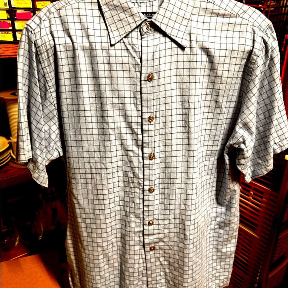 Van Heusen Light Blue No-Iron Short-Sleeved Shirt